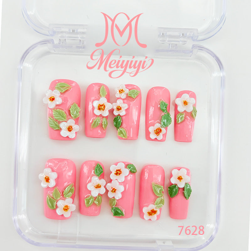 7628-MYY's designer original high-end design customized luxury hand-painted wearable nail art