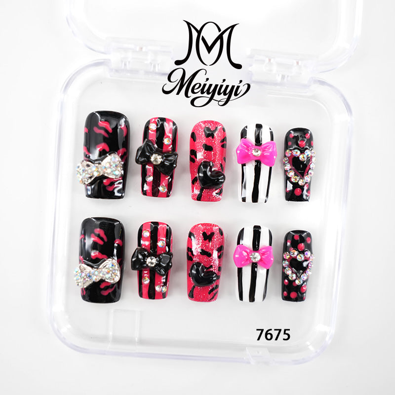 7675-MYY's designer original high-end design customized luxury hand-painted wearable nail art