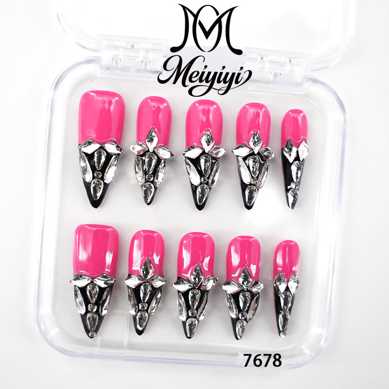 7678-MYY's designer original high-end design customized luxury hand-painted wearable nail art