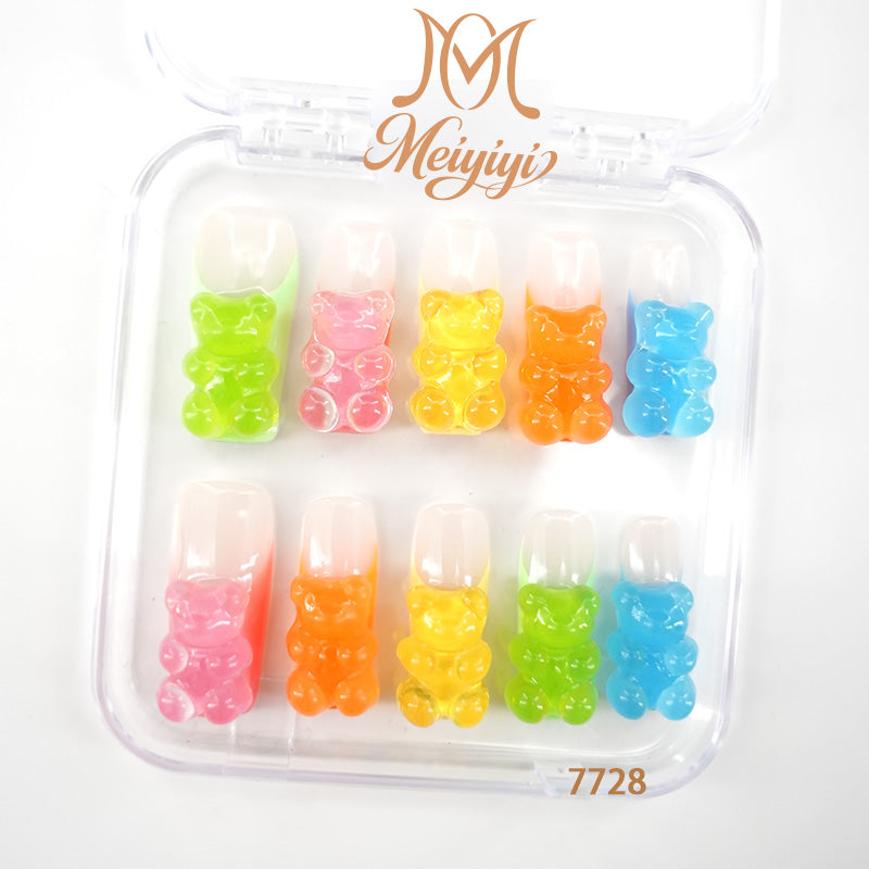 7728-MYY's designer original high-end design customized luxury hand-painted wearable nail art