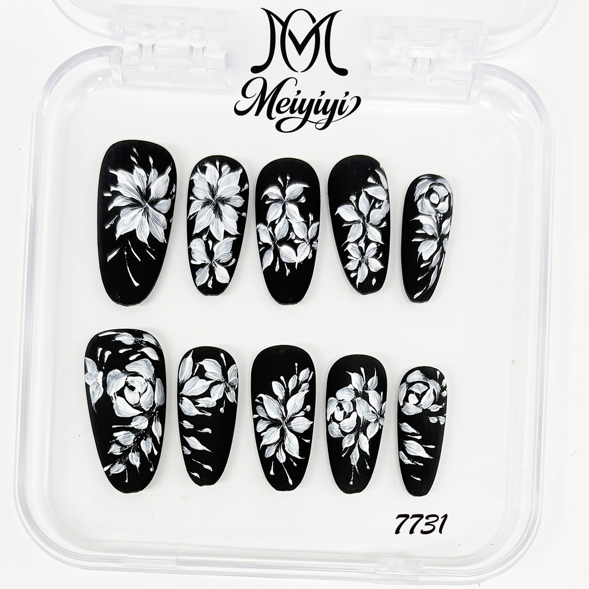 7731-MYY's designer original high-end design customized luxury hand-painted wearable nail art