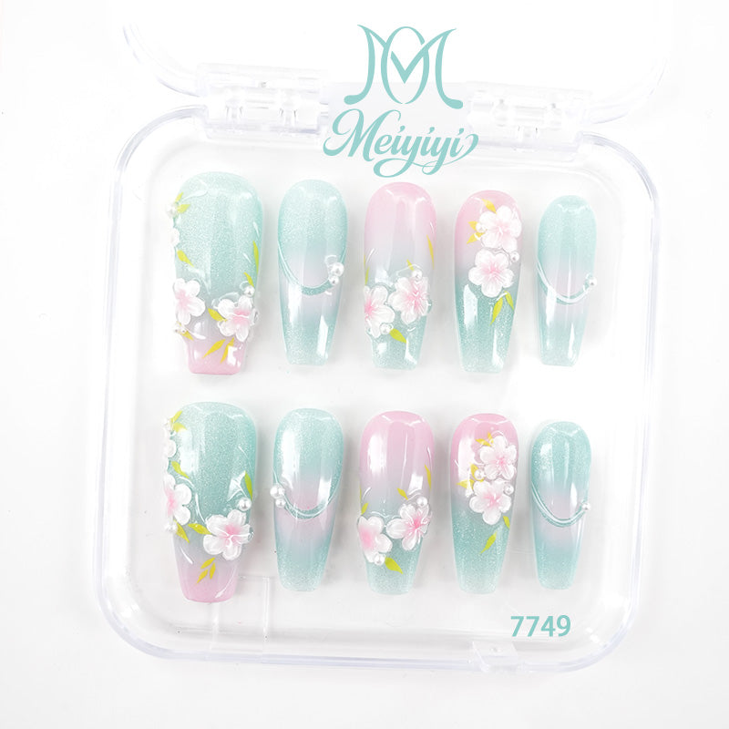 7749-MYY's designer original high-end design customized luxury hand-painted wearable nail art