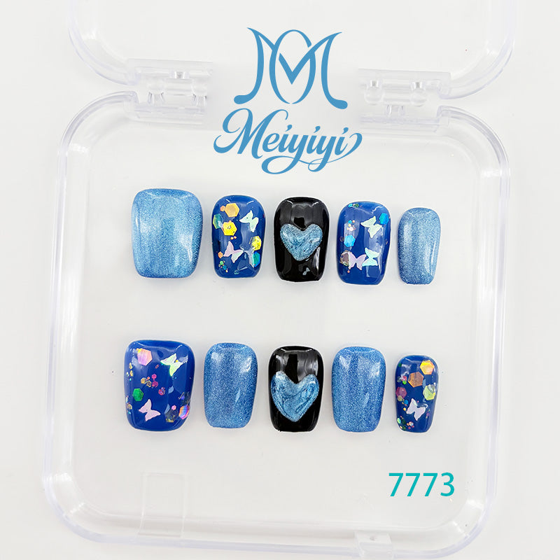 7773-MYY's designer original high-end design customized luxury hand-painted wearable nail art