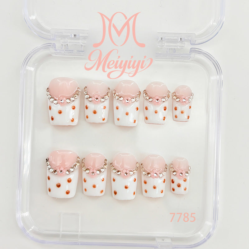 7785-MYY's designer original high-end design customized luxury hand-painted wearable nail art