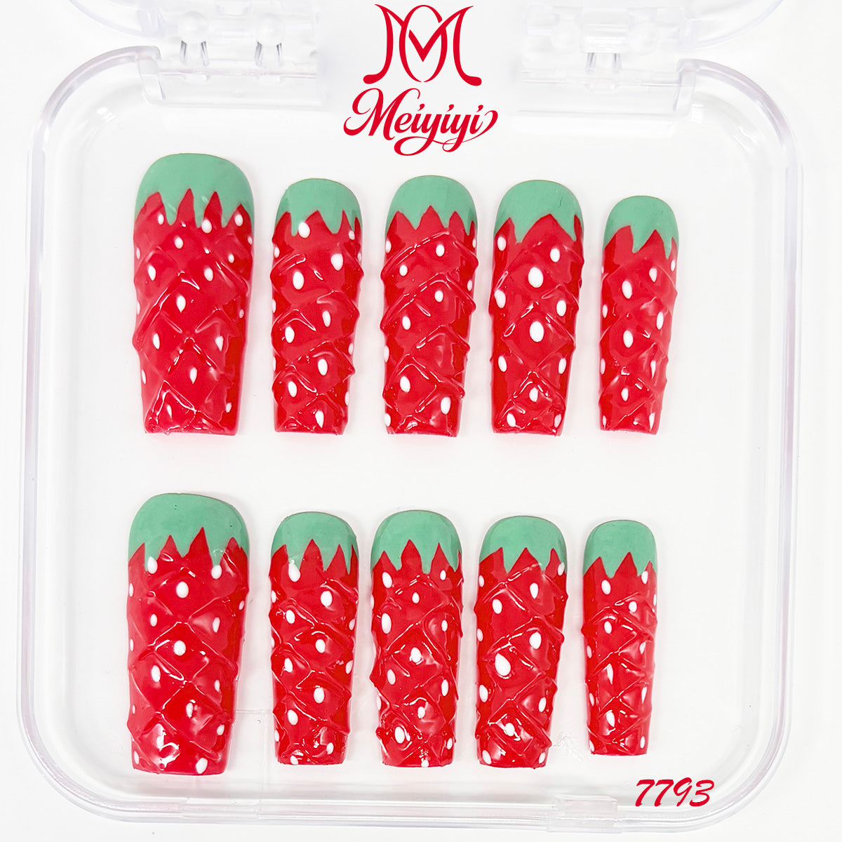 7793-MYY's designer original high-end design customized luxury hand-painted wearable nail art