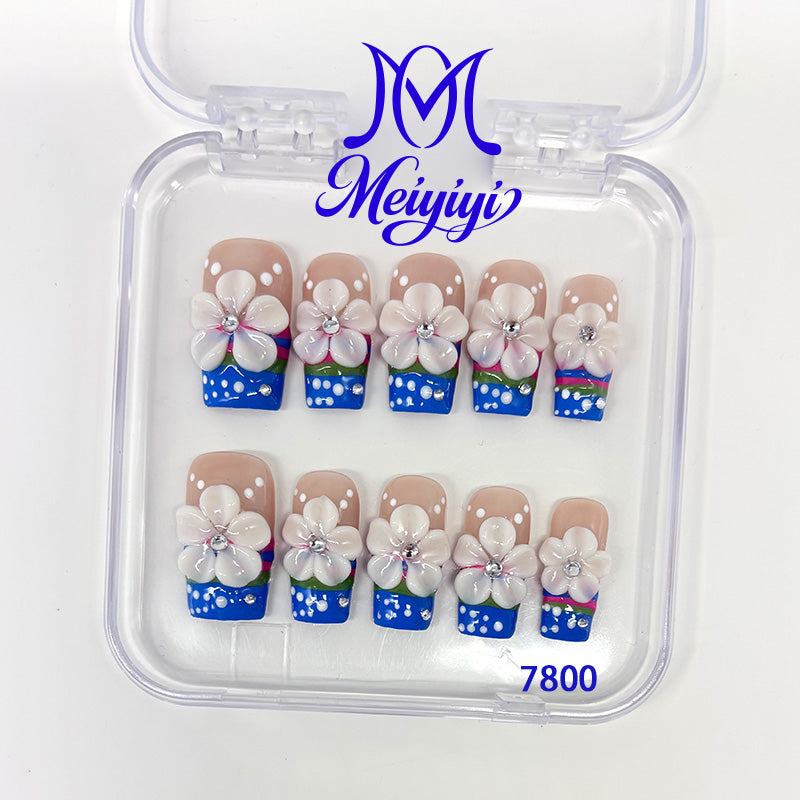 7800-MYY's designer original high-end design customized luxury hand-painted wearable nail art