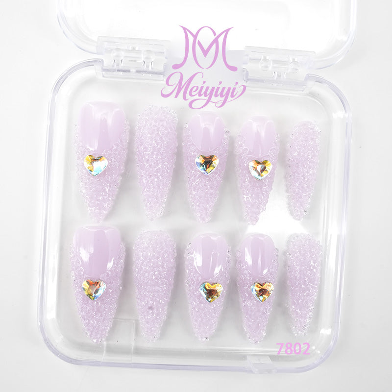 7802-MYY's designer original high-end design customized luxury hand-painted wearable nail art