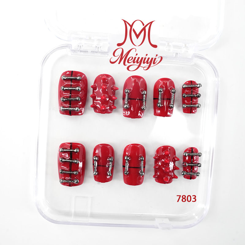 7803-MYY's designer original high-end design customized luxury hand-painted wearable nail art