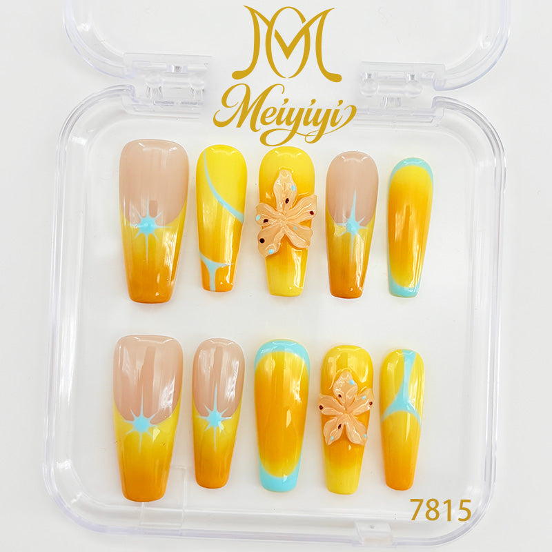 7815-MYY's designer original high-end design customized luxury hand-painted wearable nail art