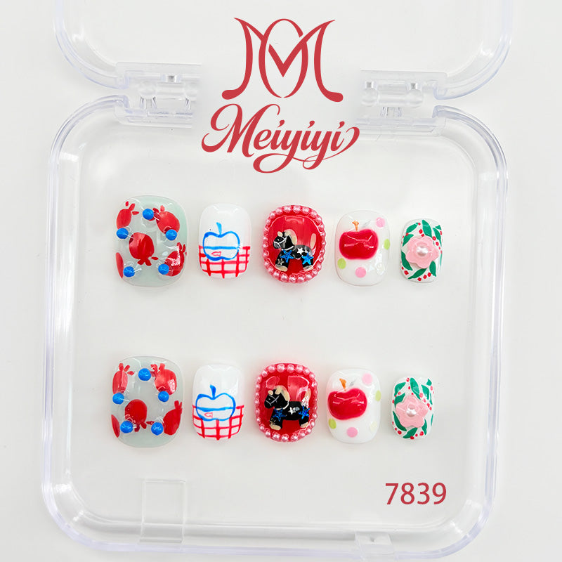 7839-MYY's designer original high-end design customized luxury hand-painted wearable nail art