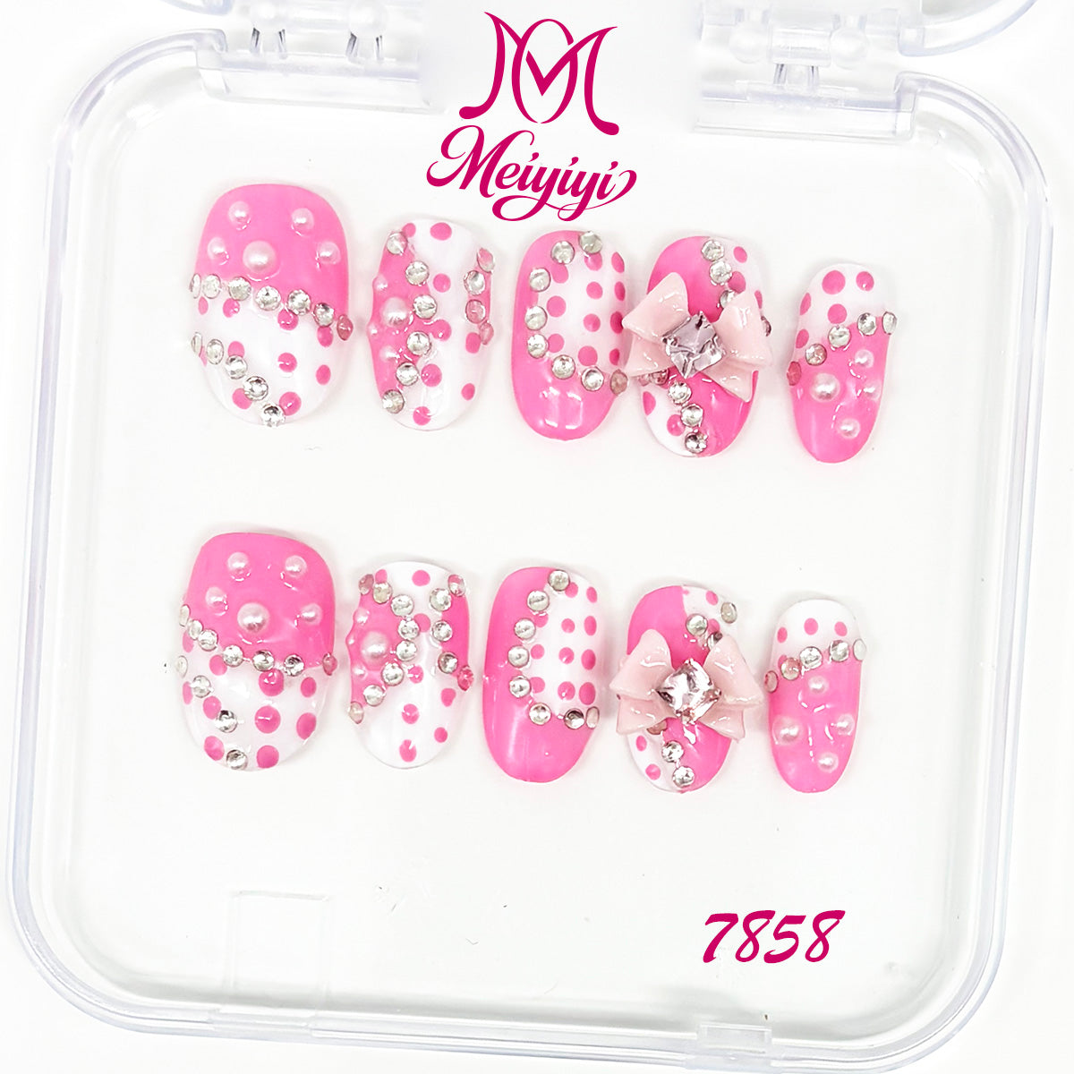 7858-MYY's designer original high-end design customized luxury hand-painted wearable nail art