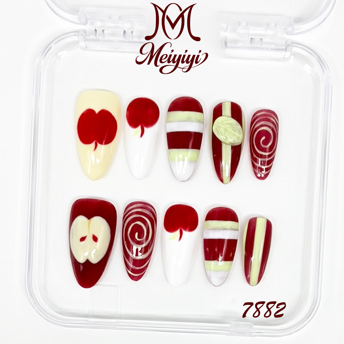 7882-MYY's designer original high-end design customized luxury hand-painted wearable nail art