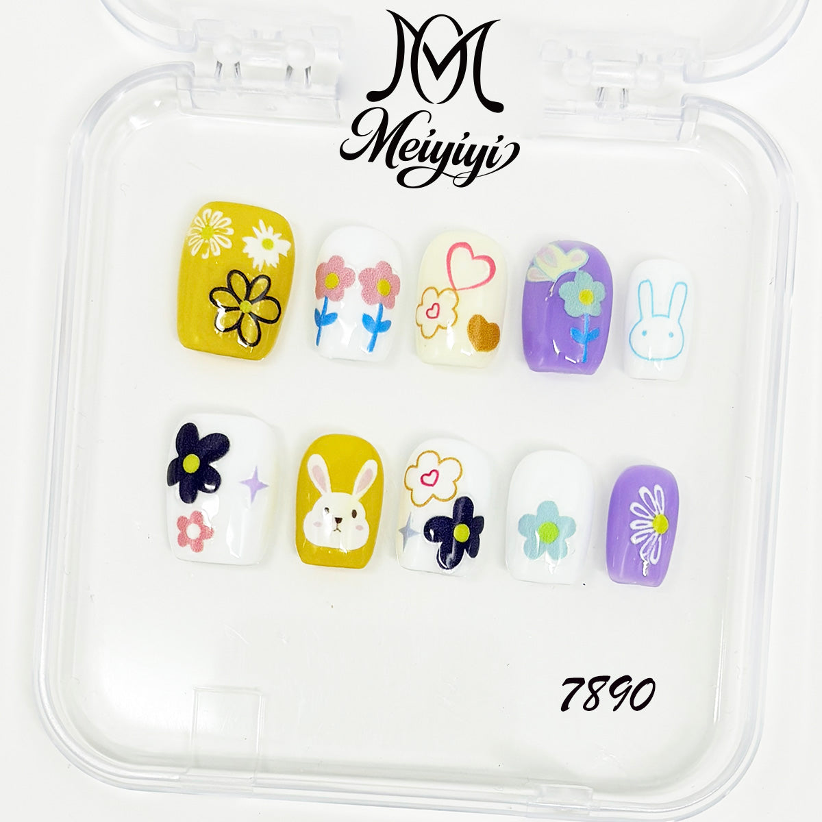 7890-MYY's designer original high-end design customized luxury hand-painted wearable nail art