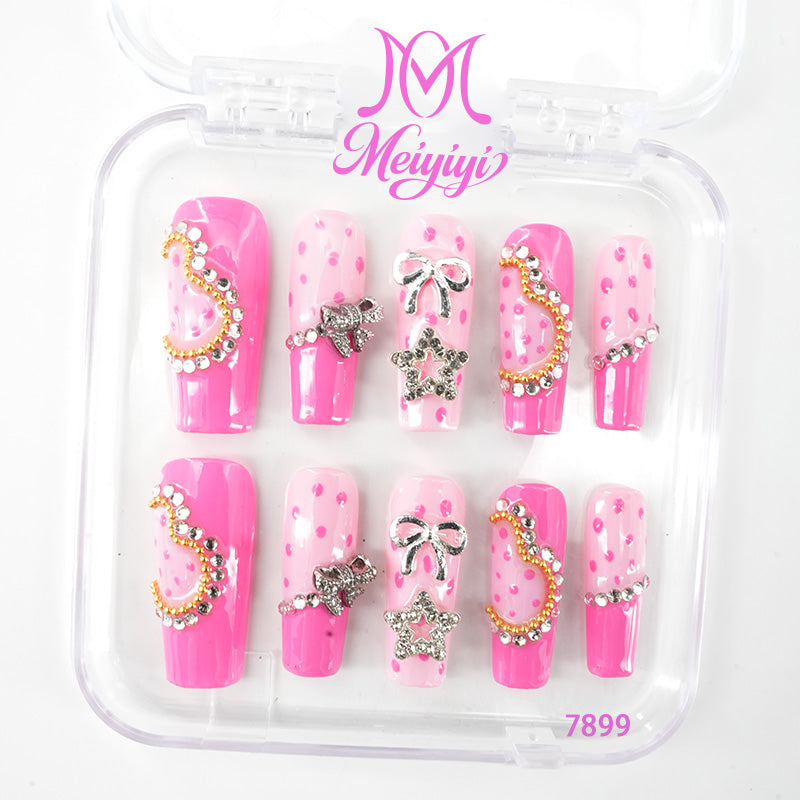 7899-MYY's designer original high-end design customized luxury hand-painted wearable nail art