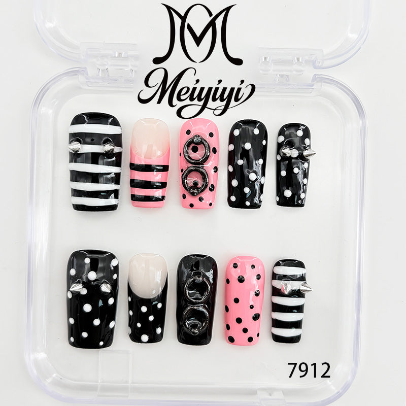 7912-MYY's designer original high-end design customized luxury hand-painted wearable nail art