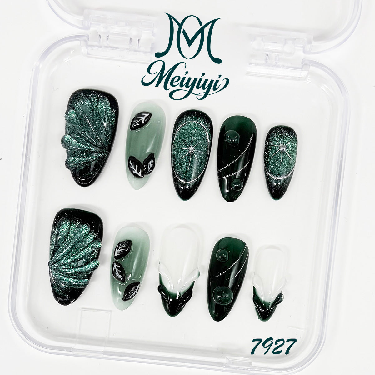 7927-MYY's designer original high-end design customized luxury hand-painted wearable nail art