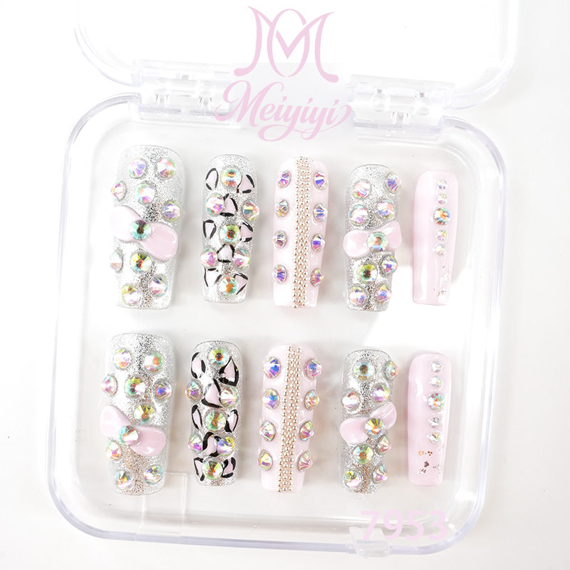 7953-MYY's designer original high-end design customized luxury hand-painted wearable nail art