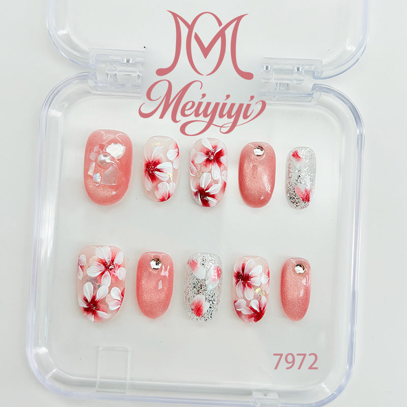 7972-MYY's designer original high-end design customized luxury hand-painted wearable nail art