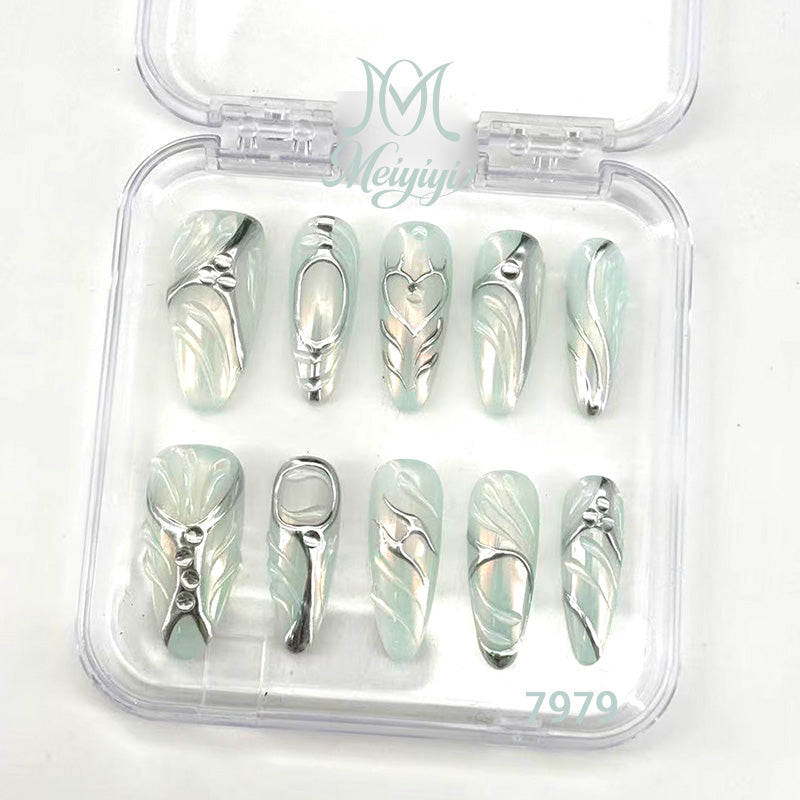 7979-MYY's designer original high-end design customized luxury hand-painted wearable nail art