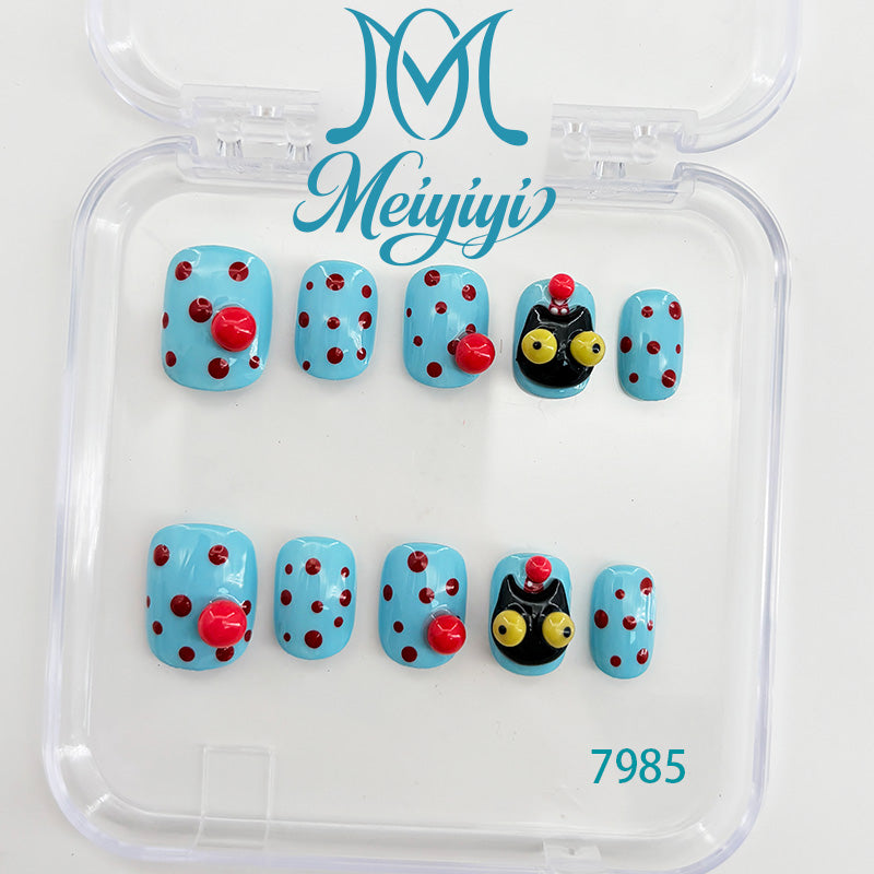 7985-MYY's designer original high-end design customized luxury hand-painted wearable nail art
