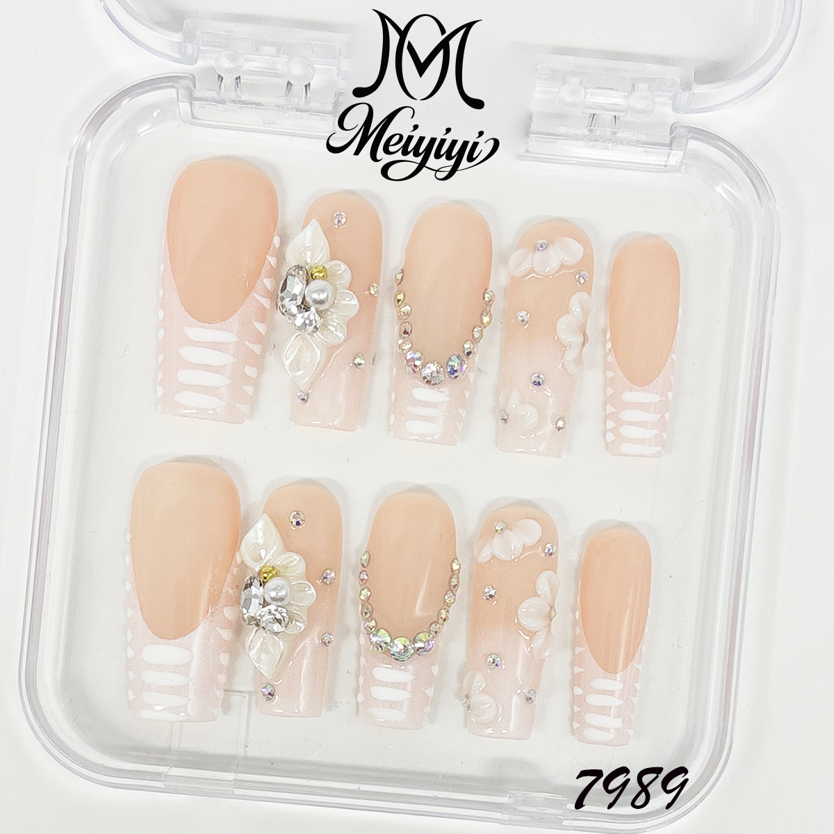 7989-MYY's designer original high-end design customized luxury hand-painted wearable nail art
