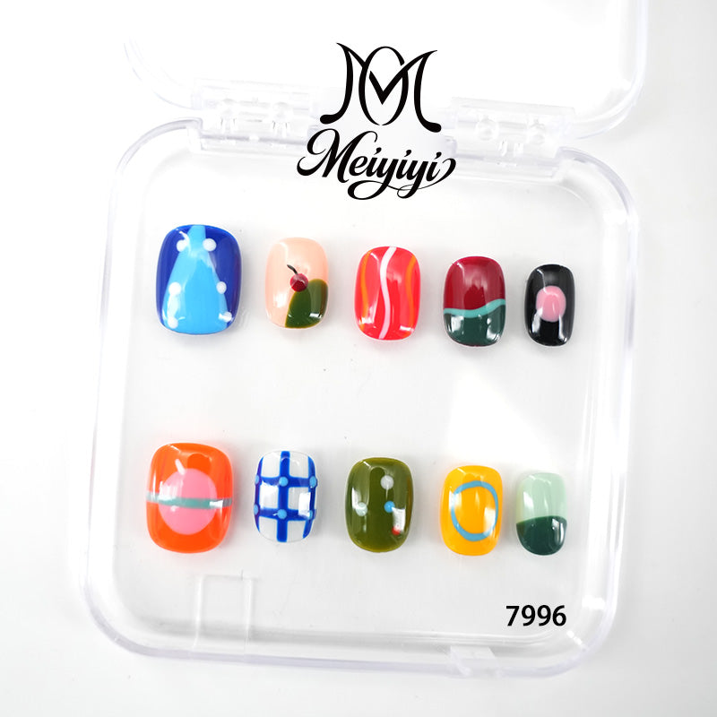 7996-MYY's designer original high-end design customized luxury hand-painted wearable nail art