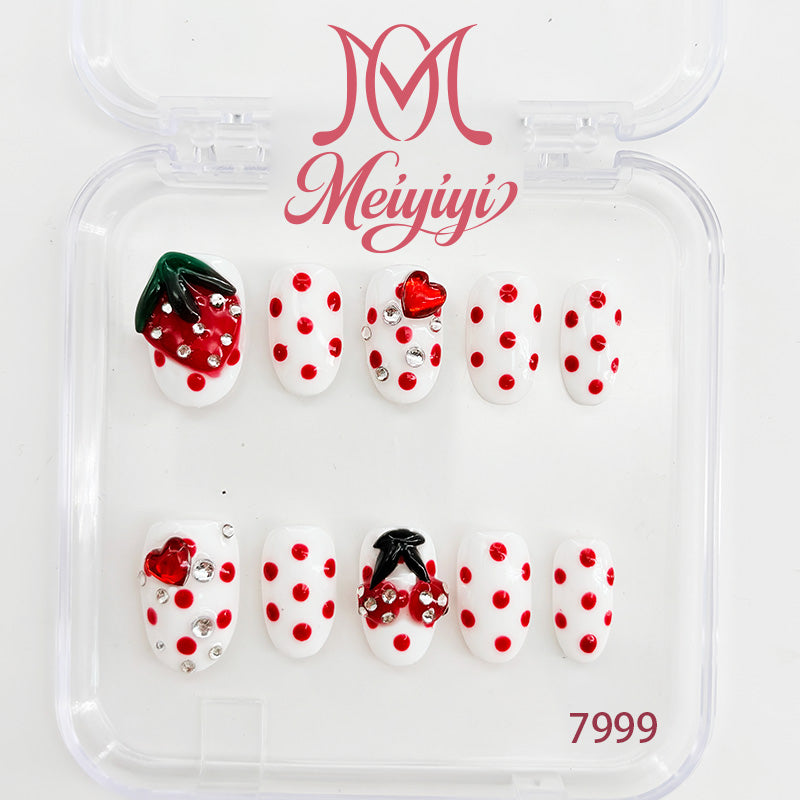 7999-MYY's designer original high-end design customized luxury hand-painted wearable nail art