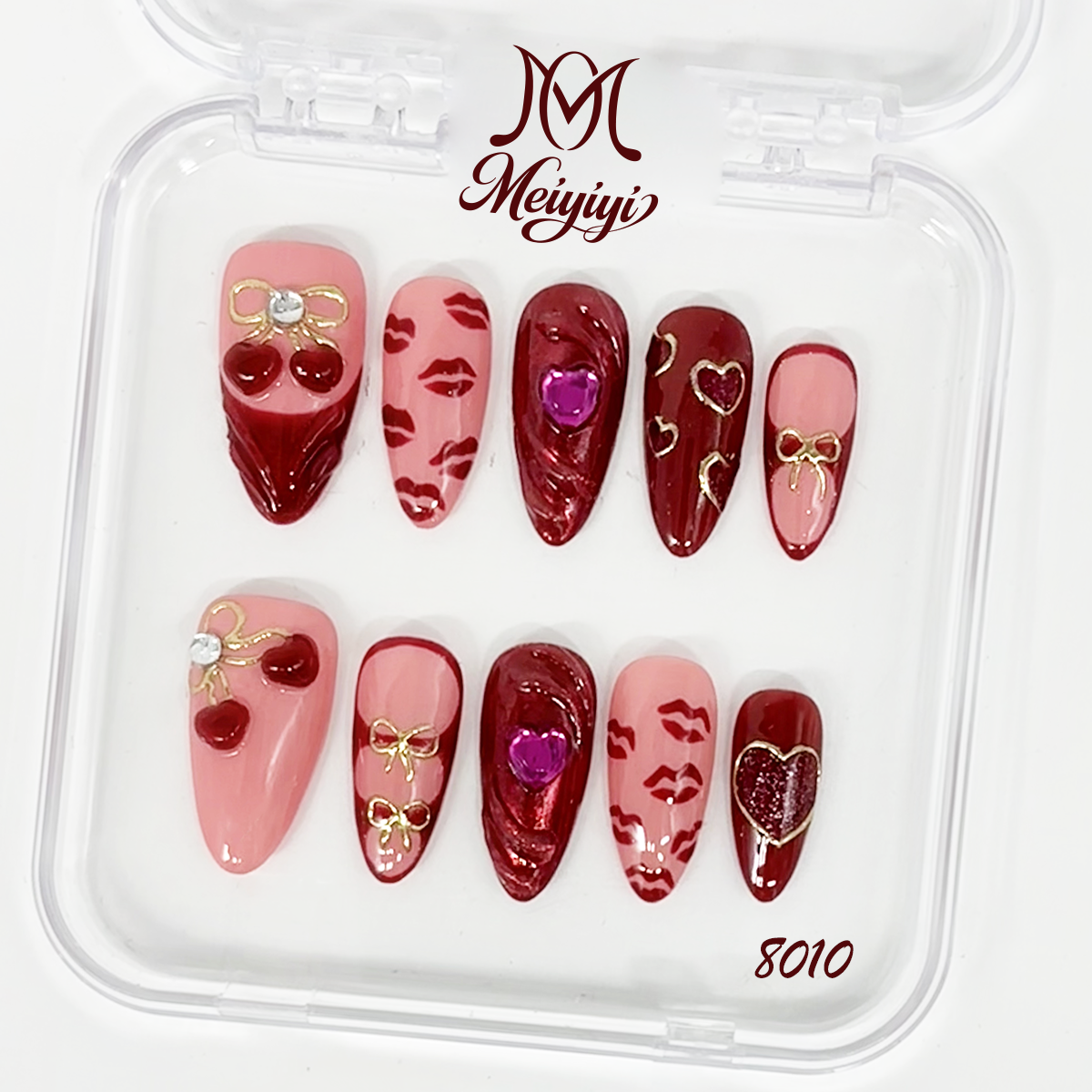8010-MYY's designer original high-end design customized luxury hand-painted wearable nail art