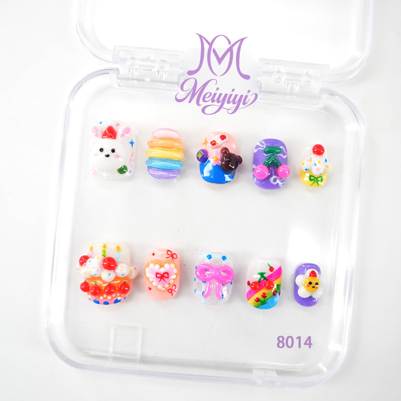 8014-MYY's designer original high-end design customized luxury hand-painted wearable nail art