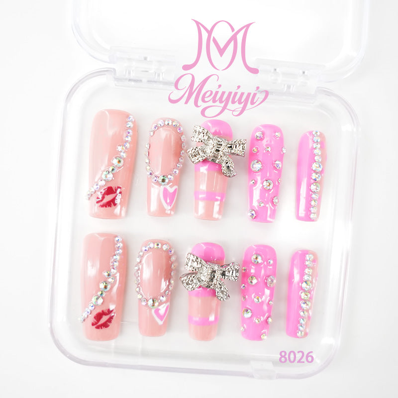 8026-MYY's designer original high-end design customized luxury hand-painted wearable nail art