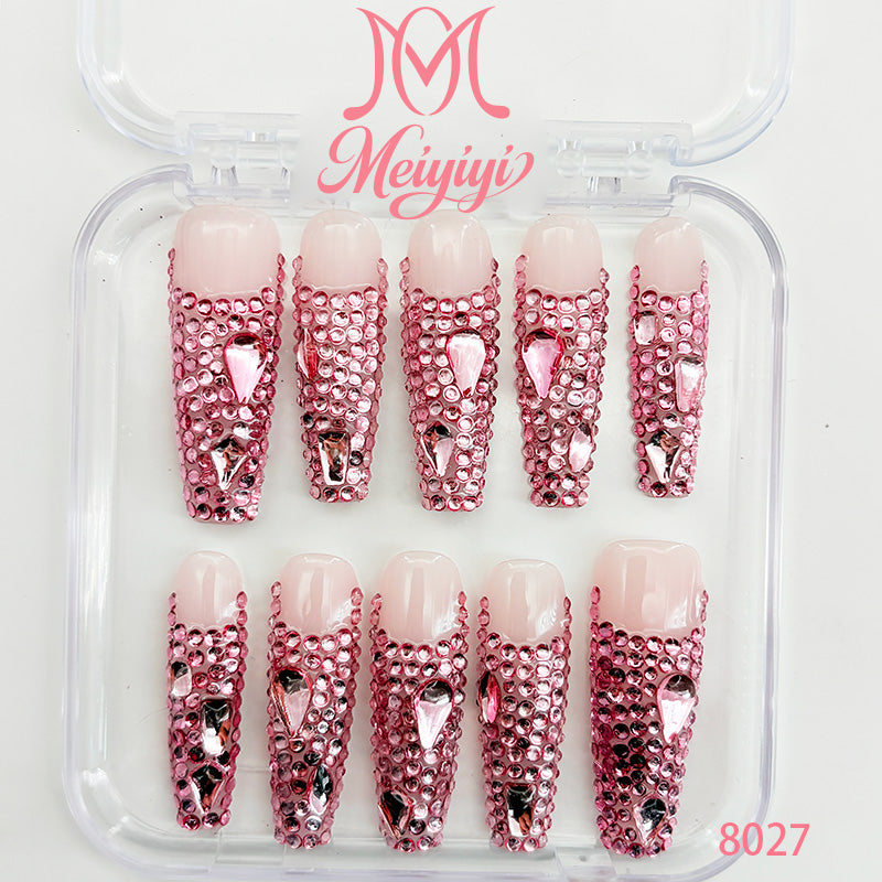 8027-MYY's designer original high-end design customized luxury hand-painted wearable nail art