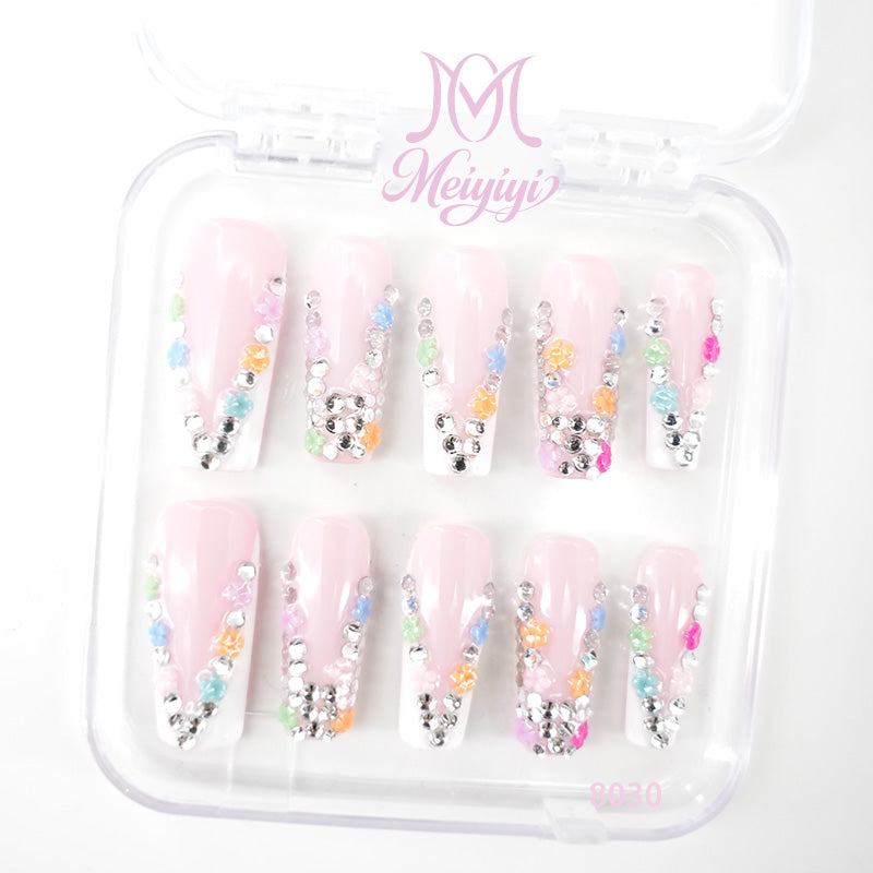 8030-MYY's designer original high-end design customized luxury hand-painted wearable nail art