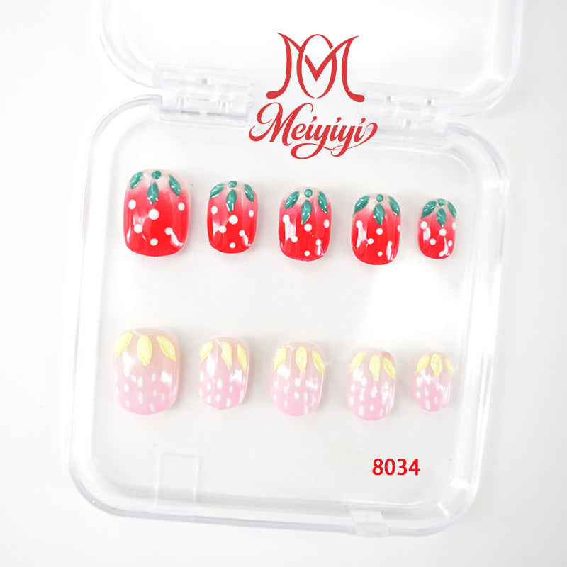 8034-MYY's designer original high-end design customized luxury hand-painted wearable nail art