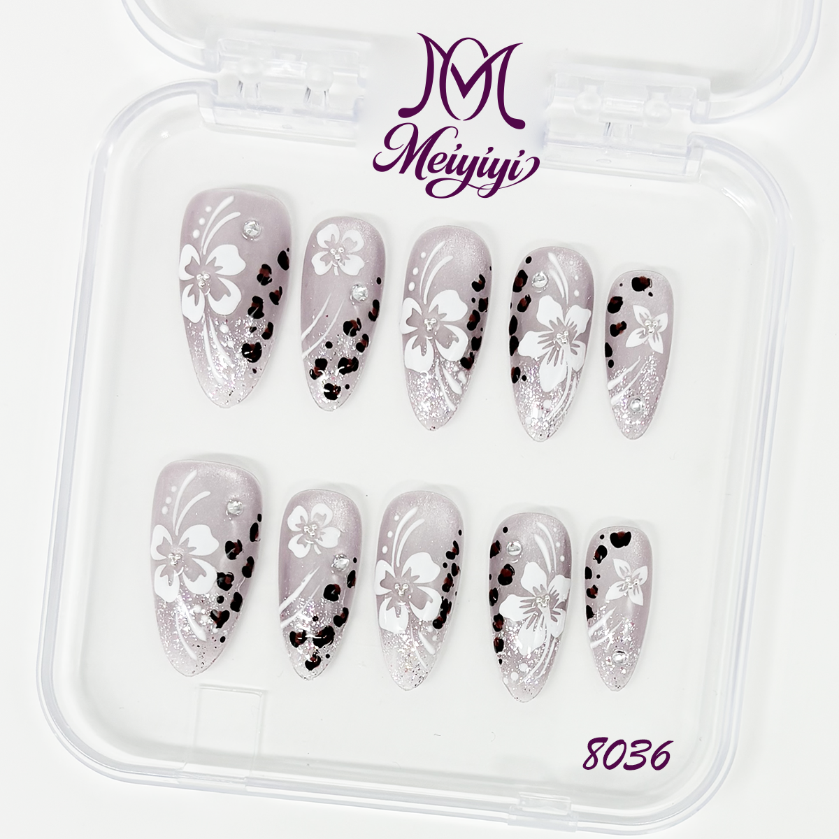 8036-MYY's designer original high-end design customized luxury hand-painted wearable nail art