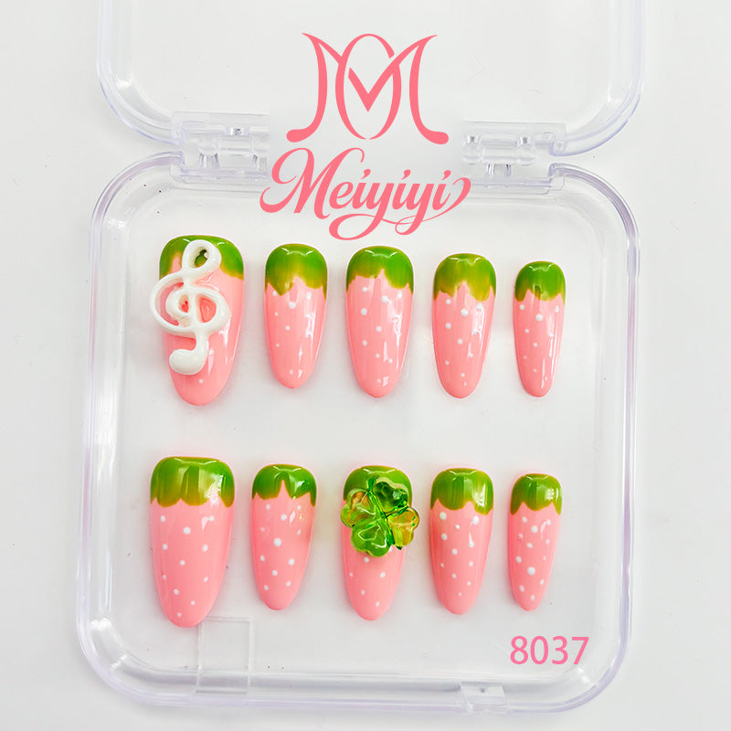 8037-MYY's designer original high-end design customized luxury hand-painted wearable nail art