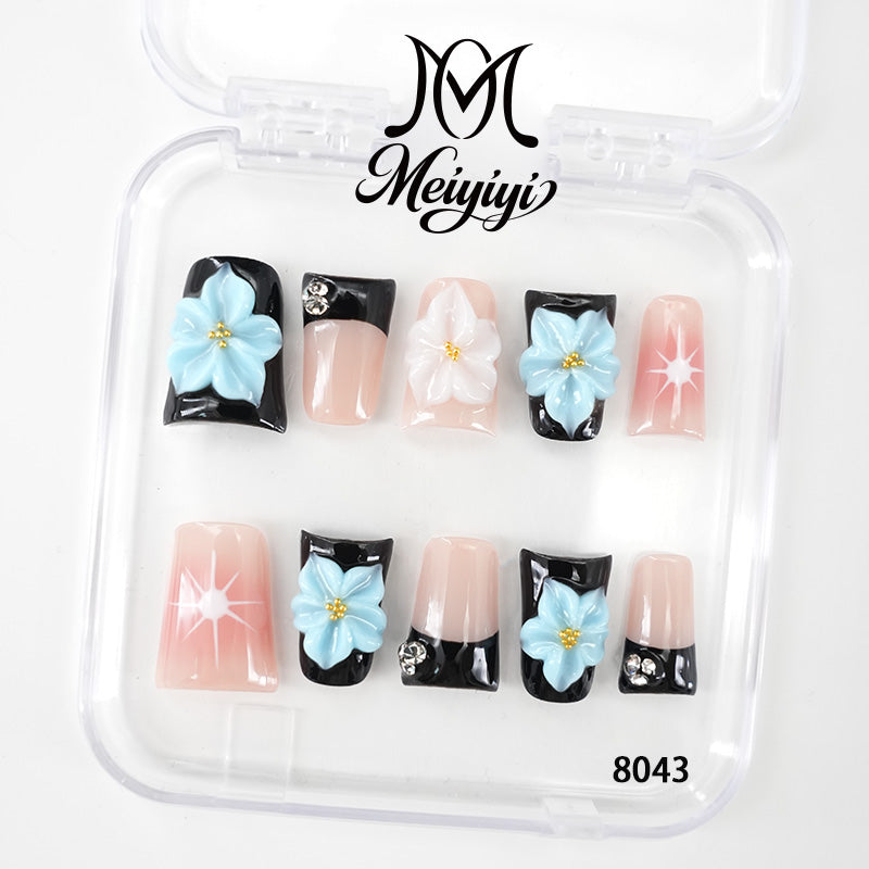 8043-MYY's designer original high-end design customized luxury hand-painted wearable nail art