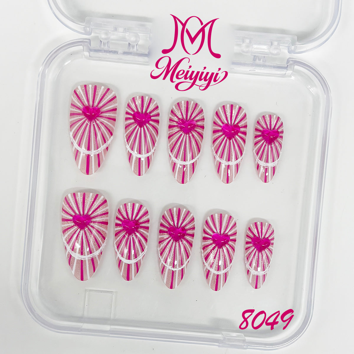 8049-MYY's designer original high-end design customized luxury hand-painted wearable nail art