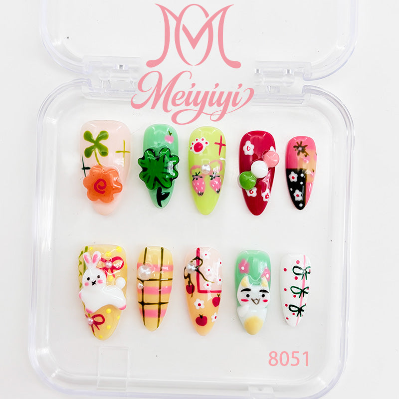 8051-MYY's designer original high-end design customized luxury hand-painted wearable nail art