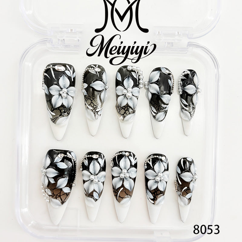 8053-MYY's designer original high-end design customized luxury hand-painted wearable nail art