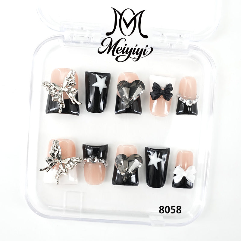 8058-MYY's designer original high-end design customized luxury hand-painted wearable nail art