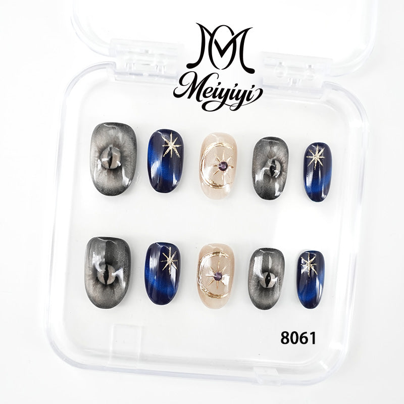 8061-MYY's designer original high-end design customized luxury hand-painted wearable nail art