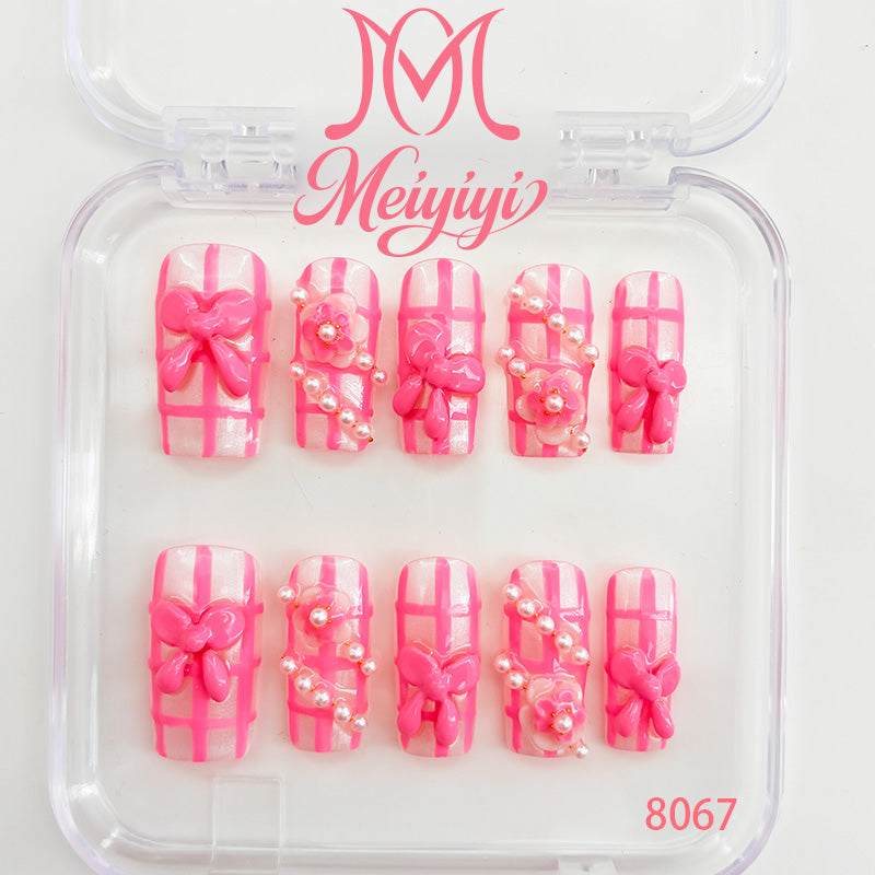 8067-MYY's designer original high-end design customized luxury hand-painted wearable nail art