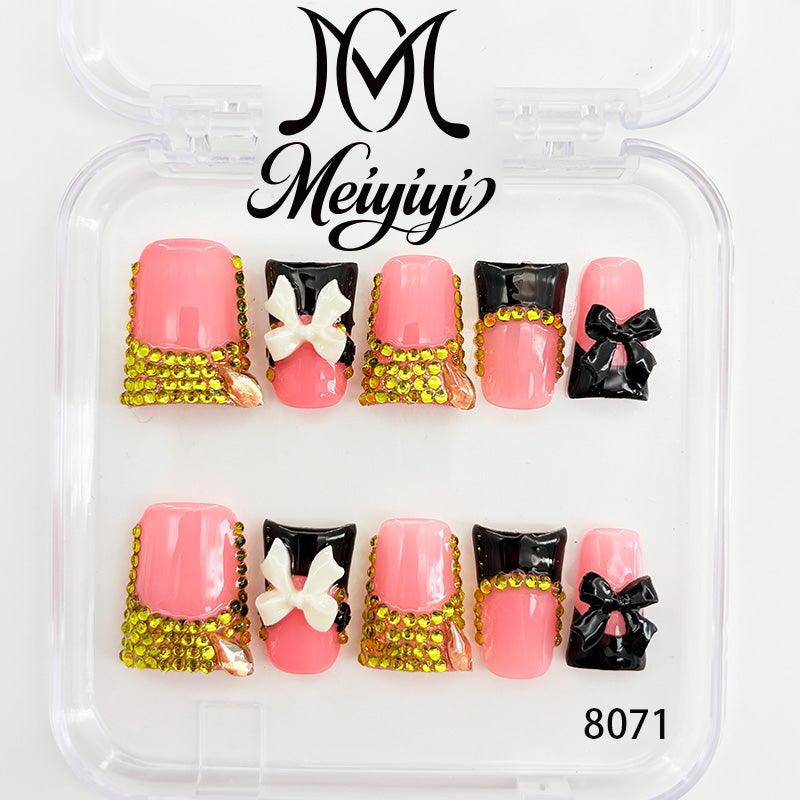 8071-MYY's designer original high-end design customized luxury hand-painted wearable nail art