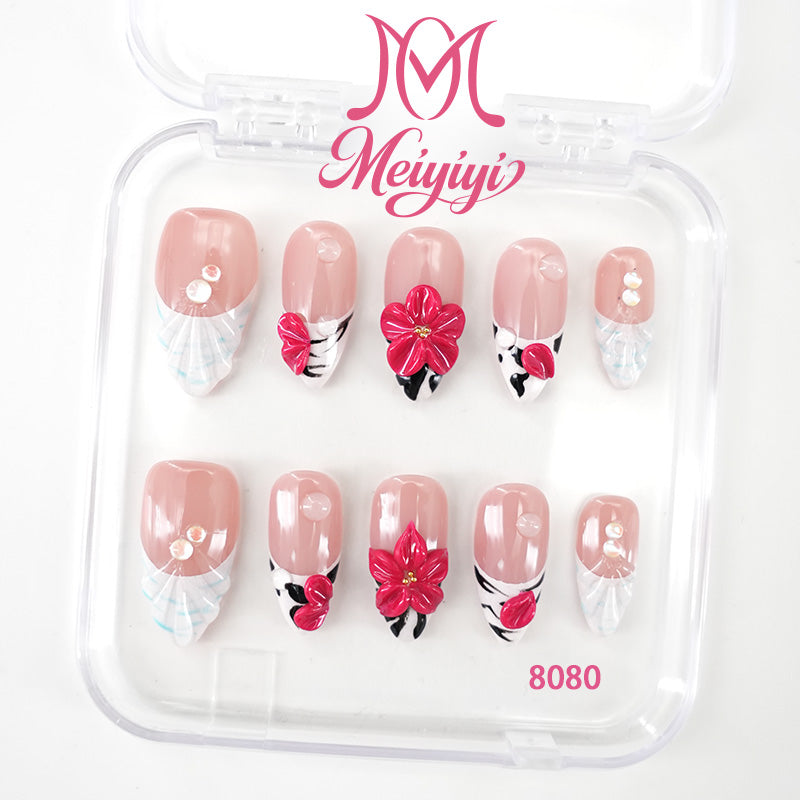 8080-MYY's designer original high-end design customized luxury hand-painted wearable nail art