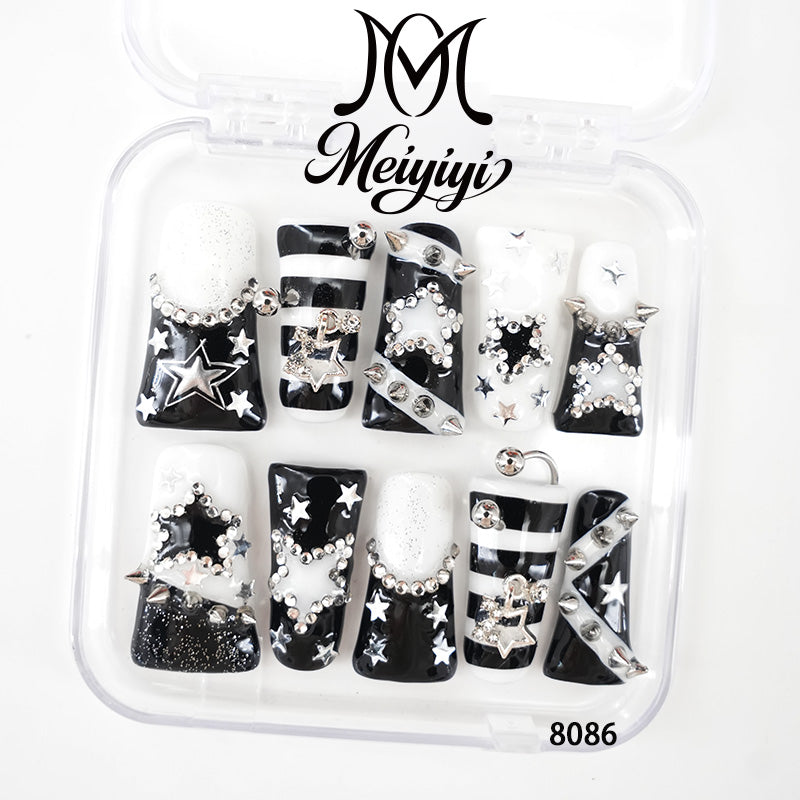 8086-MYY's designer original high-end design customized luxury hand-painted wearable nail art
