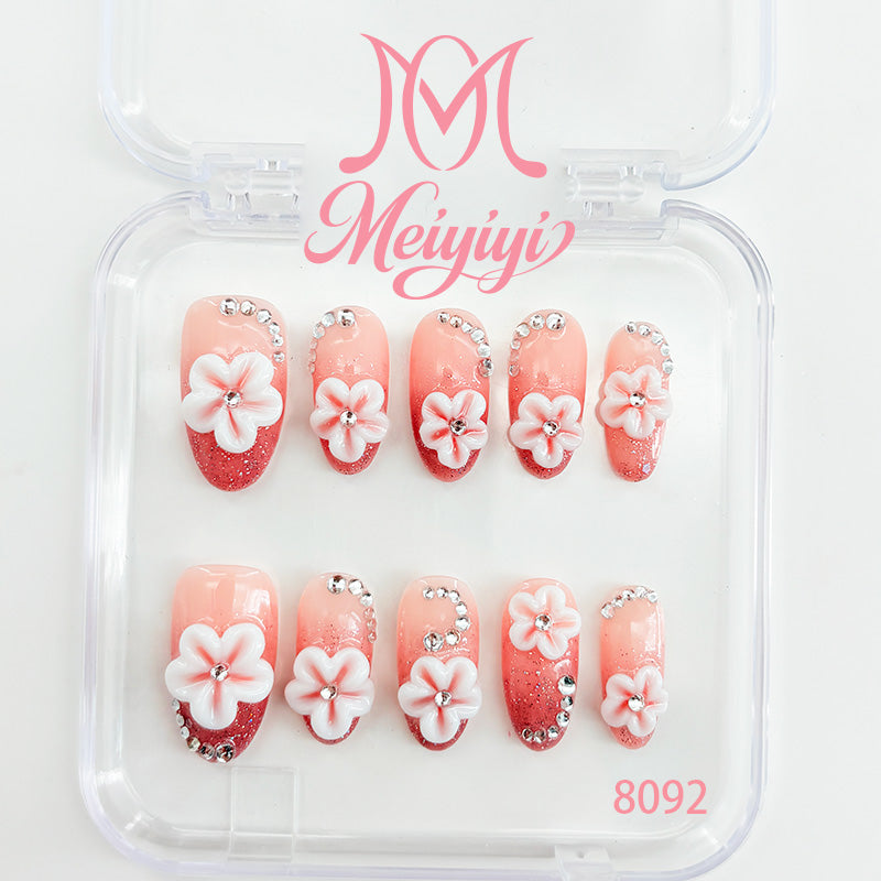 8092-MYY's designer original high-end design customized luxury hand-painted wearable nail art
