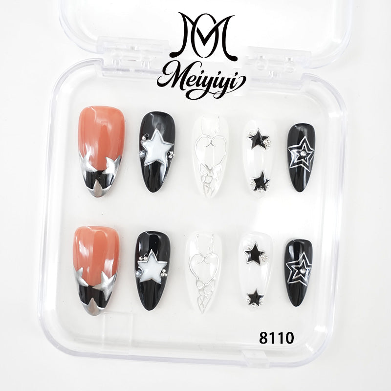 8110-MYY's designer original high-end design customized luxury hand-painted wearable nail art