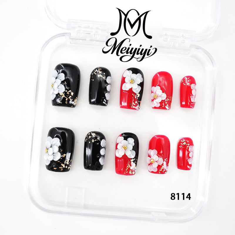 8114-MYY's designer original high-end design customized luxury hand-painted wearable nail art