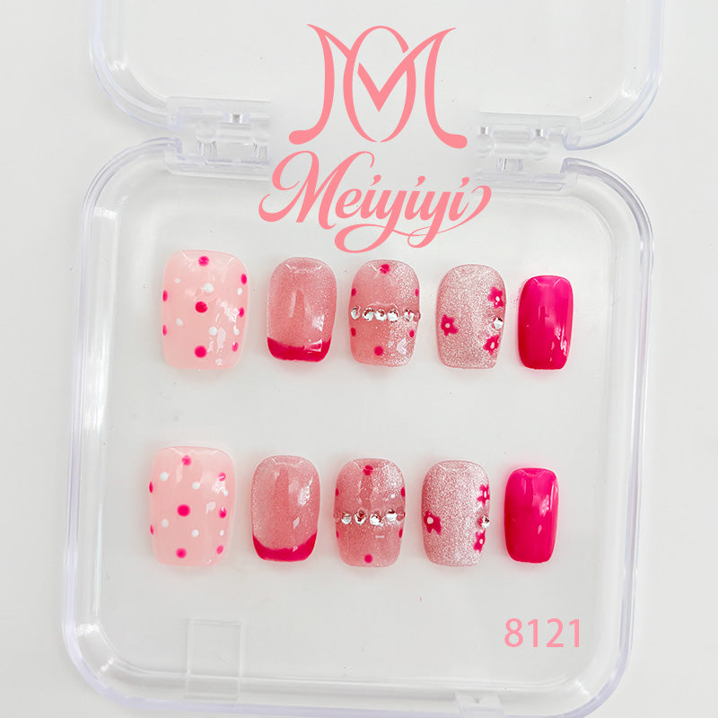 8121-MYY's designer original high-end design customized luxury hand-painted wearable nail art