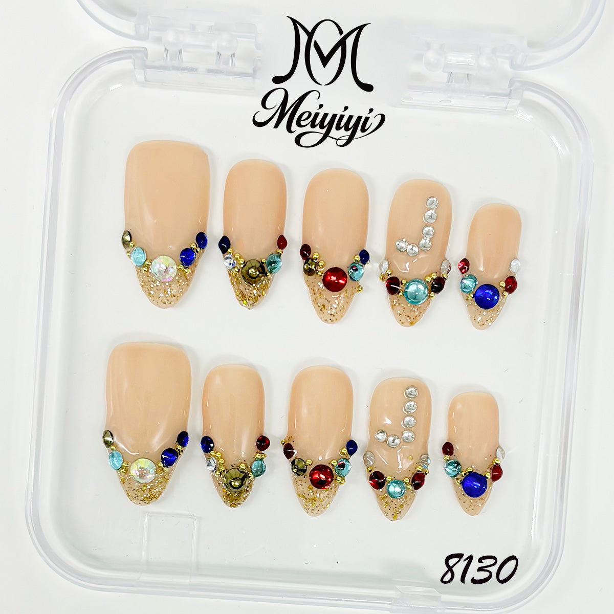 8130-MYY's designer original high-end design customized luxury hand-painted wearable nail art